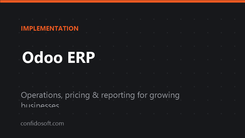 Odoo ERP implementation and customization